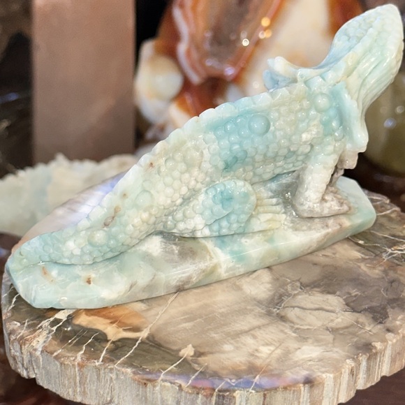 🔥SALE🔥 Caribbean Calcite Crystal Lizard Carving! - Picture 9 of 14